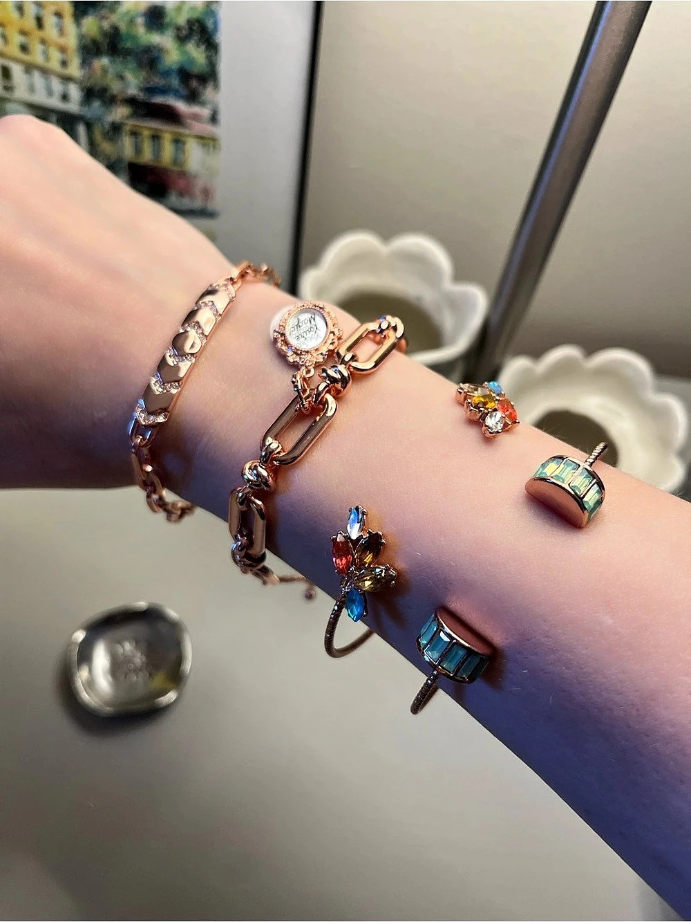 Bomb party Bracelet set in Rose Gold